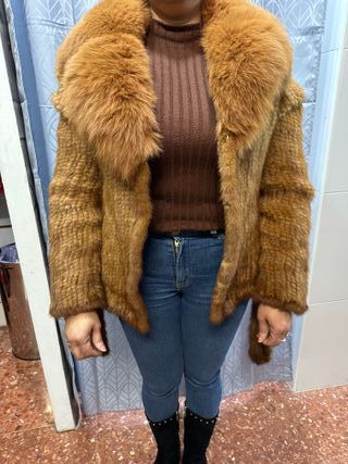 Abrigo Cortefiel visón sintético Talla M