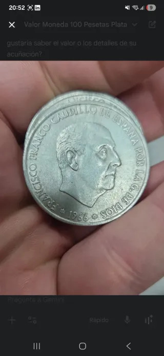 Monedas de plata 100 PTAS