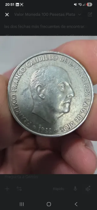 Monedas de plata 100 PTAS