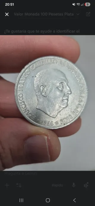 Monedas de plata 100 PTAS