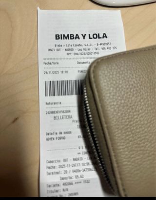 Monedero Bimba y Lola Piel Marrón a estrenar.