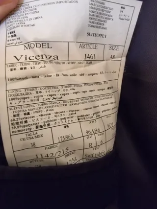 Abrigo Suitsupply Vicenza 100% Lana - Talla 48 (M)