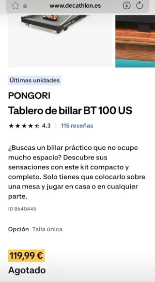 Billar Geologic BT 100 Portátil