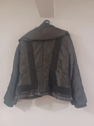 Casaco preto e cinza