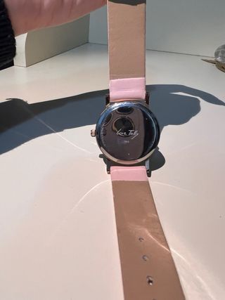 Orologio cinturino rosa e cassa oro