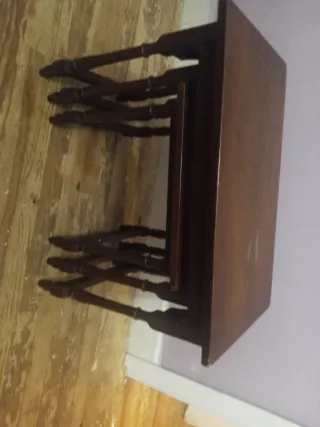 Juego de 3 mesas  madera medida 60/35  49/35 38/35