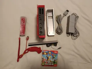 Consola Wii Roja + Juego New Super Mario Bros