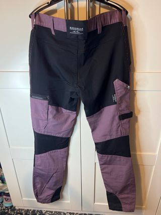 Pantalones de trabajo/montaña mujer morado/negro