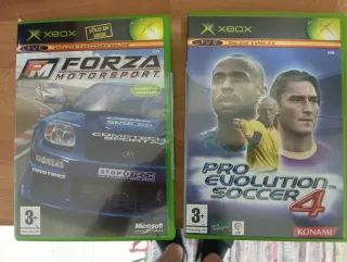Xbox Forza Motorsport y Pro Evolution Soccer 4
