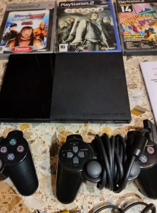 Consola PlayStation 2 Slim Negra + Juegos