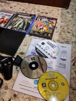 Consola PlayStation 2 Slim Negra + Juegos