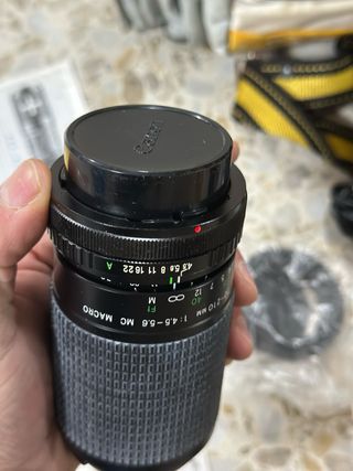 Cámara Canon AE-1 + Lente + Flash