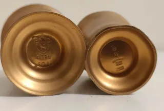 Vasos peltre franceses (2 unidades)