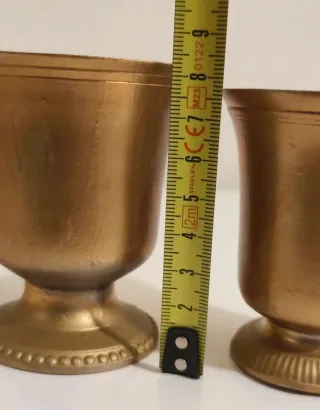 Vasos peltre franceses (2 unidades)