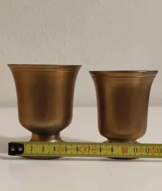 Vasos peltre franceses (2 unidades)