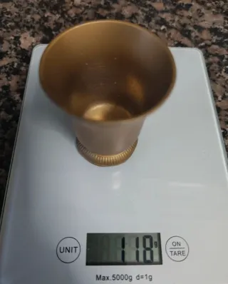 Vasos peltre franceses (2 unidades)