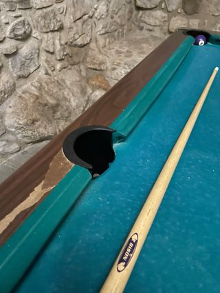 Mesa de billar verde