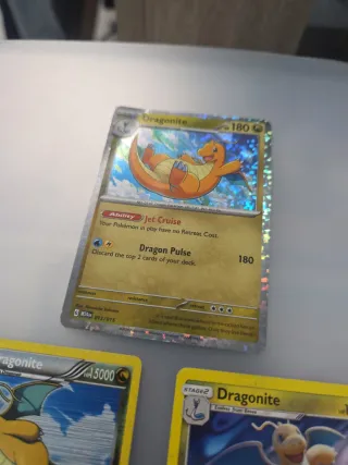 3 Cartas Pokémon Dragonite 1 holo casi unica