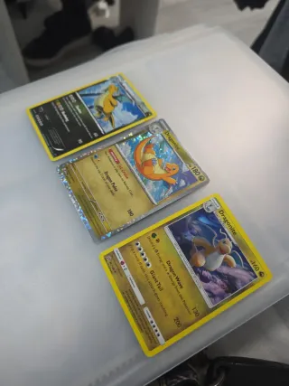 3 Cartas Pokémon Dragonite 1 holo casi unica