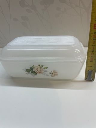 Mantequillera  con tapa Arcopal con Rosas