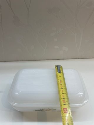 Mantequillera  con tapa Arcopal con Rosas