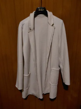 Cardigan aperto panna