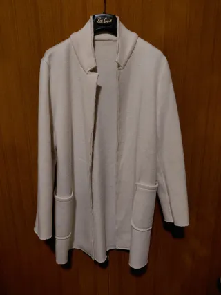 Cardigan aperto panna