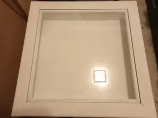 Mesa auxiliar cristal y madera