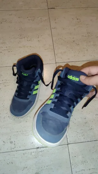 Zapatillas Adidas altas azul y verde  Talla 32