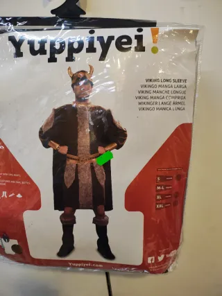 Disfraz Vikingo Manga Larga Yuppiyei Talla M /L