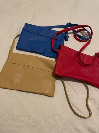 Lote 3 bolsos bandolera