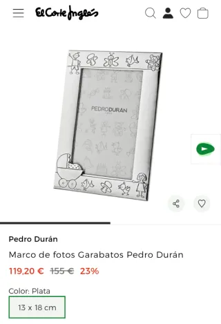 Marco de plata Pedro Durán bebés