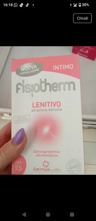 Fisiotherm Intimo Lenitivo Senza Parabeni