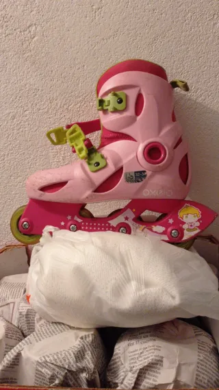 Patines rosas ajustables talla 32-34