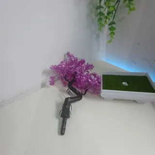 Planta decorativa rosa artificial