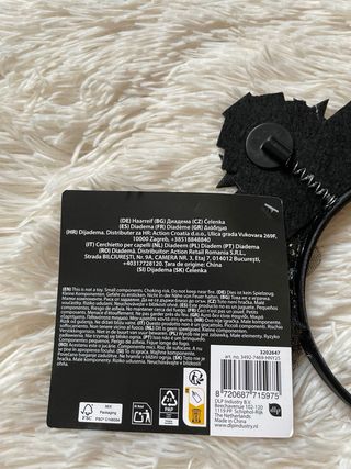 Cerchietto nero e oro con scritta “New Year”