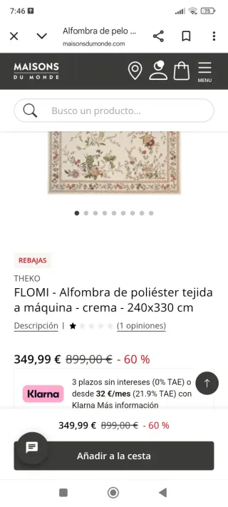 Alfombra Salón Beige y Rosa