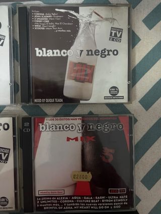 Lote 7 CDs Blanco y Negro Mix Dance