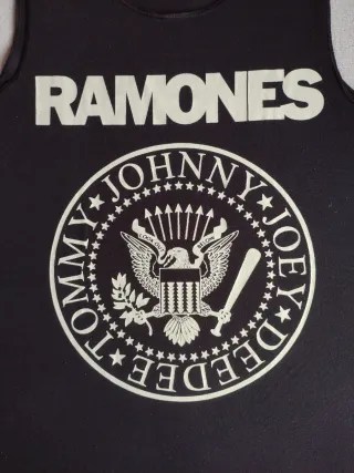 Camiseta de tirantes negra Ramones unisex rock