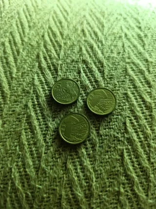 Lote monedas pesetas 1, 5 y 10