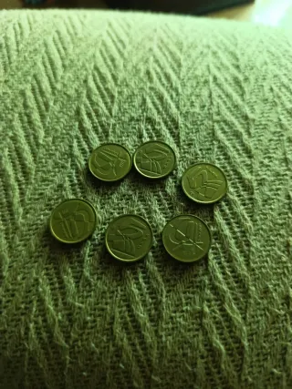 Lote monedas pesetas 1, 5 y 10