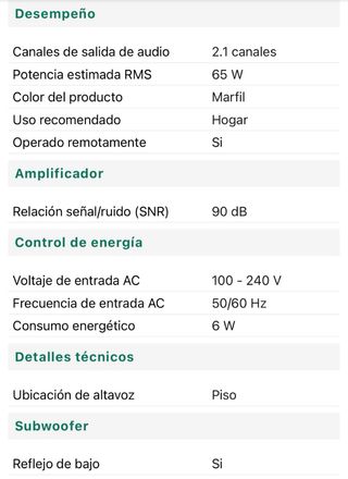 Nueva!! Torre Sonido Energy Sistem Yvory