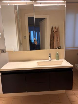 Mueble baño + armario + espejo + pica + griferia