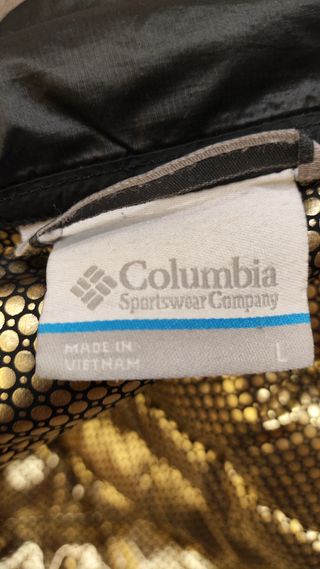 Chaqueta Columbia Omni Heat Infinity Negra Dorada