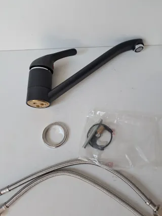 Miscelatore Glem nero e cromato