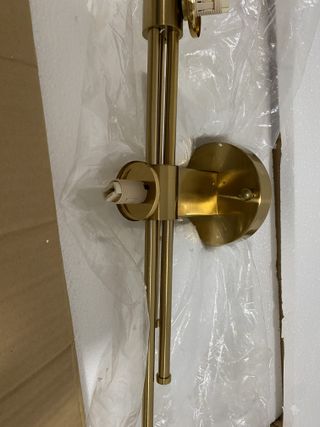 Aplique de techo dorado y cristal