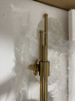 Aplique de techo dorado y cristal