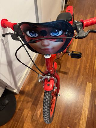 Bicicleta niña Lady Bug roja