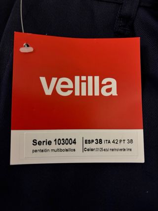 Pantalones de trabajo Velilla Talla 38 Azul