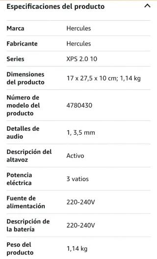 Altavoces Hercules XPS 2.0 10 5W